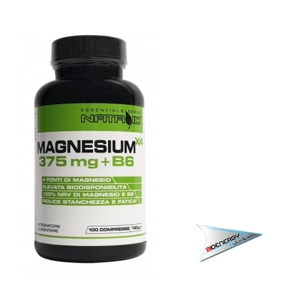 Natroid - MAGNESIUM X4 375 mg + B6 (Conf. 100 tav) - 